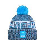 NFL Carolina Panthers New Era 2025 Sideline Sport Knit Hat - Blue