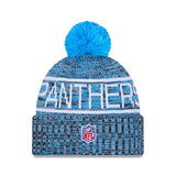 NFL Carolina Panthers New Era 2025 Sideline Sport Knit Hat - Blue