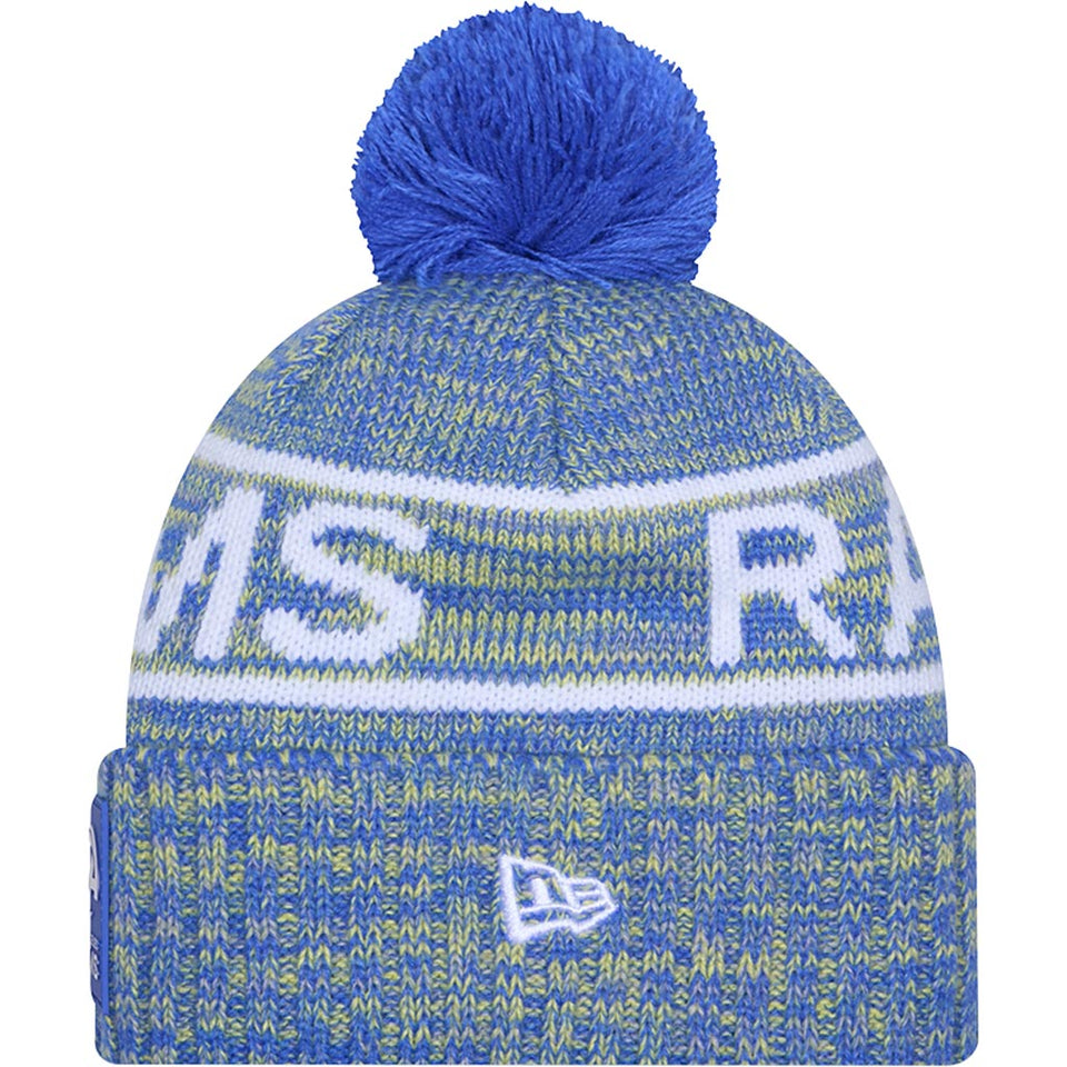 NFL Los Angeles Rams New Era 2025 Sideline Sport Knit Hat - Blue