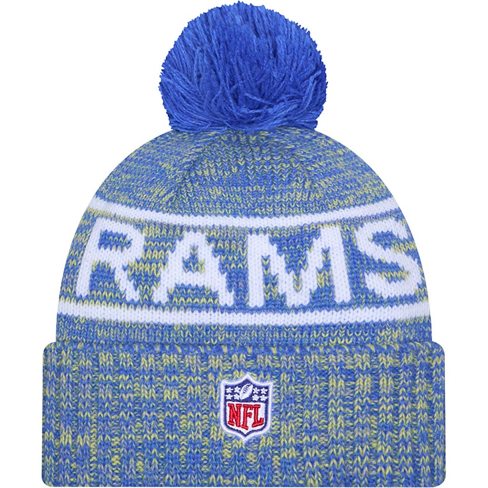 NFL Los Angeles Rams New Era 2025 Sideline Sport Knit Hat - Blue