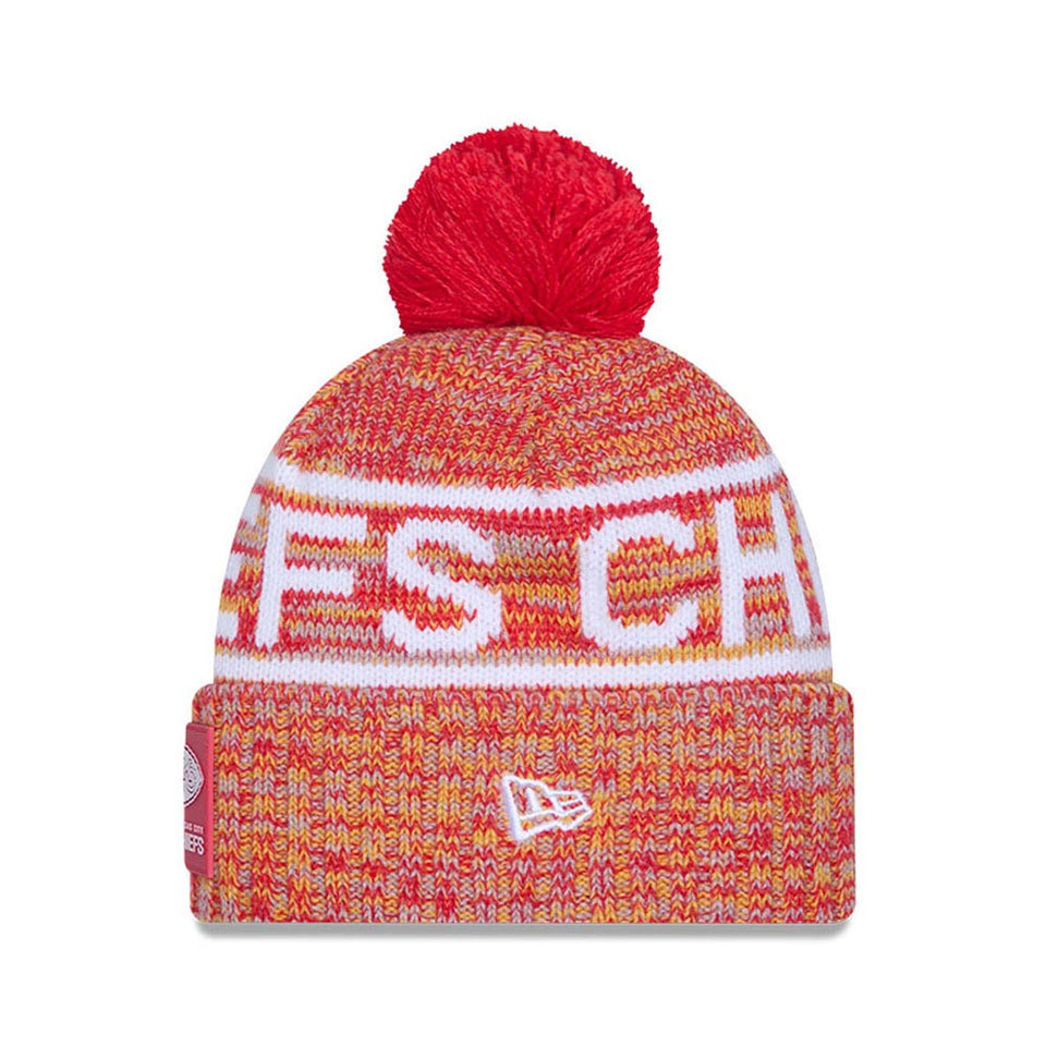 NFL Kansas City Chiefs New Era 2025 Sideline Sport Knit Hat - Red