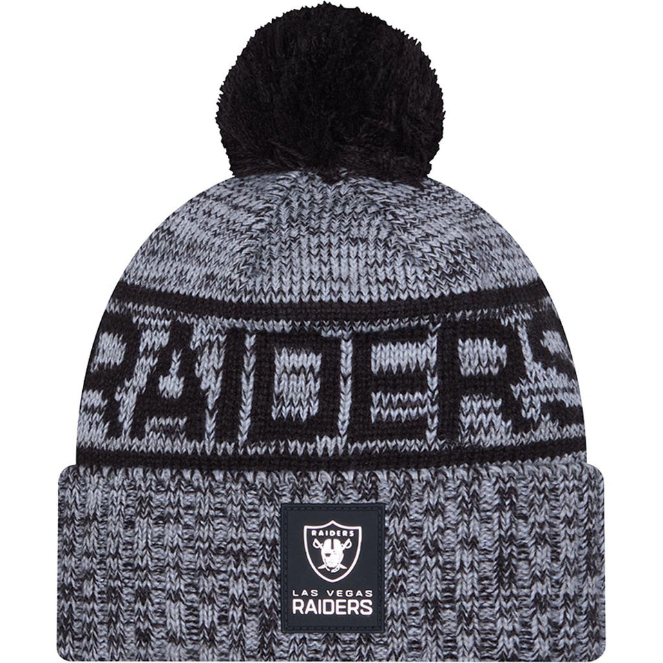 NFL Las Vegas Raiders New Era 2025 Sideline Sport Knit Hat - Black