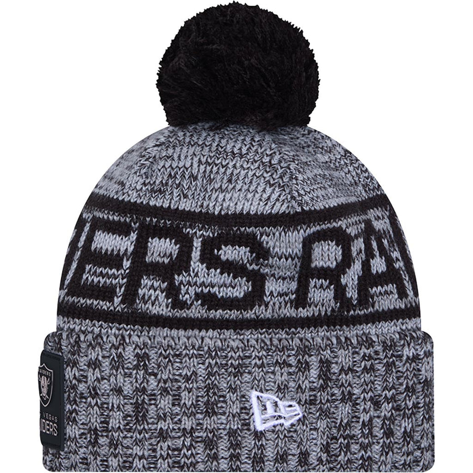 NFL Las Vegas Raiders New Era 2025 Sideline Sport Knit Hat - Black