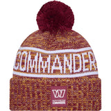 NFL Washington Commanders New Era 2025 Sideline Sport Knit Hat - Maroon