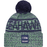 NFL Seattle Seahawks New Era 2025 Sideline Sport Knit Hat - Navy