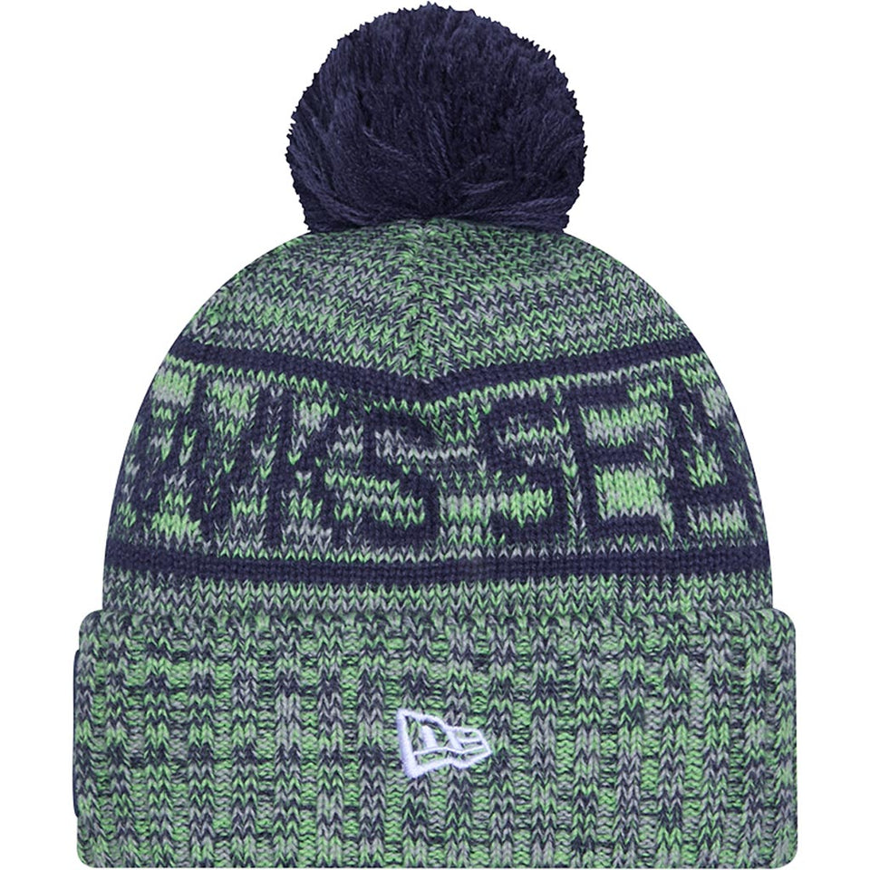 NFL Seattle Seahawks New Era 2025 Sideline Sport Knit Hat - Navy