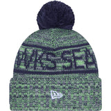 NFL Seattle Seahawks New Era 2025 Sideline Sport Knit Hat - Navy