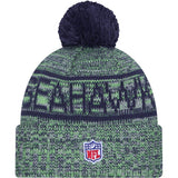 NFL Seattle Seahawks New Era 2025 Sideline Sport Knit Hat - Navy