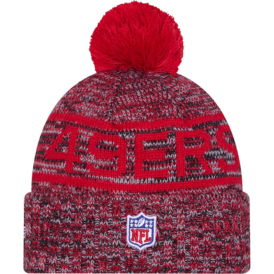 NFL San Francisco 49ers New Era 2025 Sideline Sport Knit Hat - Red
