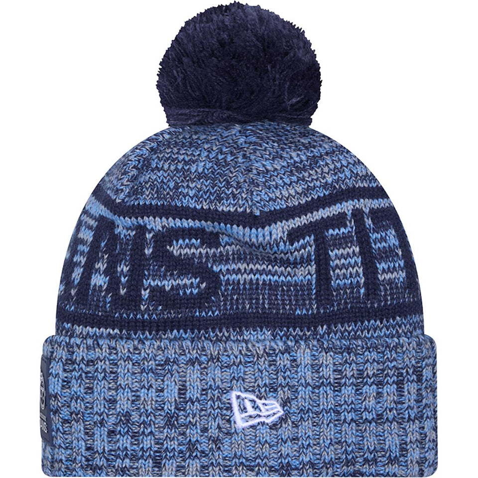 NFL Tennessee Titans New Era 2025 Sideline Sport Knit Hat - Navy