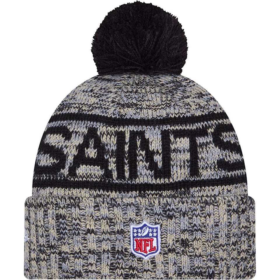 NFL New Orleans Saints New Era 2025 Sideline Sport Knit Hat - Black