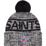 NFL New Orleans Saints New Era 2025 Sideline Sport Knit Hat - Black