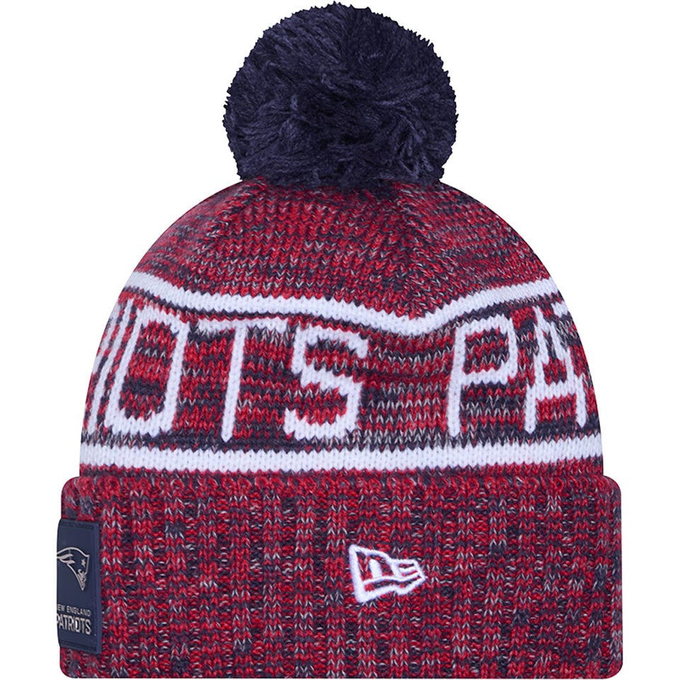 NFL New England Patriots New Era 2025 Sideline Sport Knit Hat - Navy