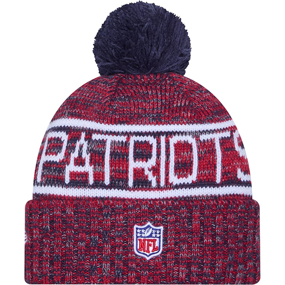NFL New England Patriots New Era 2025 Sideline Sport Knit Hat - Navy
