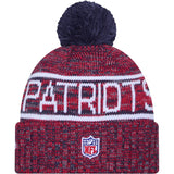 NFL New England Patriots New Era 2025 Sideline Sport Knit Hat - Navy