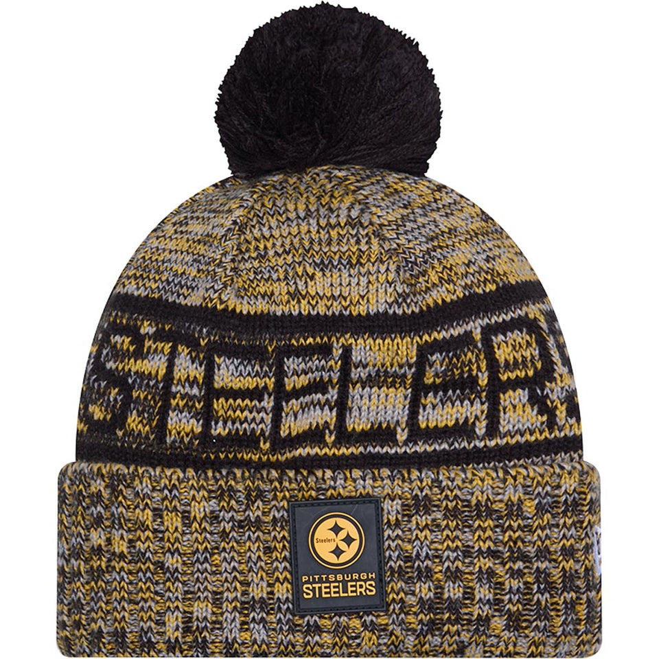 NFL Pittsburgh Steelers New Era 2025 Sideline Sport Knit Hat - Black