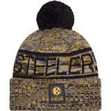 NFL Pittsburgh Steelers New Era 2025 Sideline Sport Knit Hat - Black