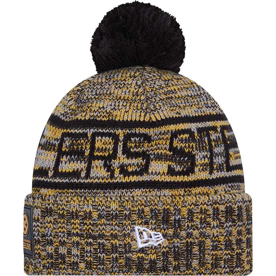 NFL Pittsburgh Steelers New Era 2025 Sideline Sport Knit Hat - Black