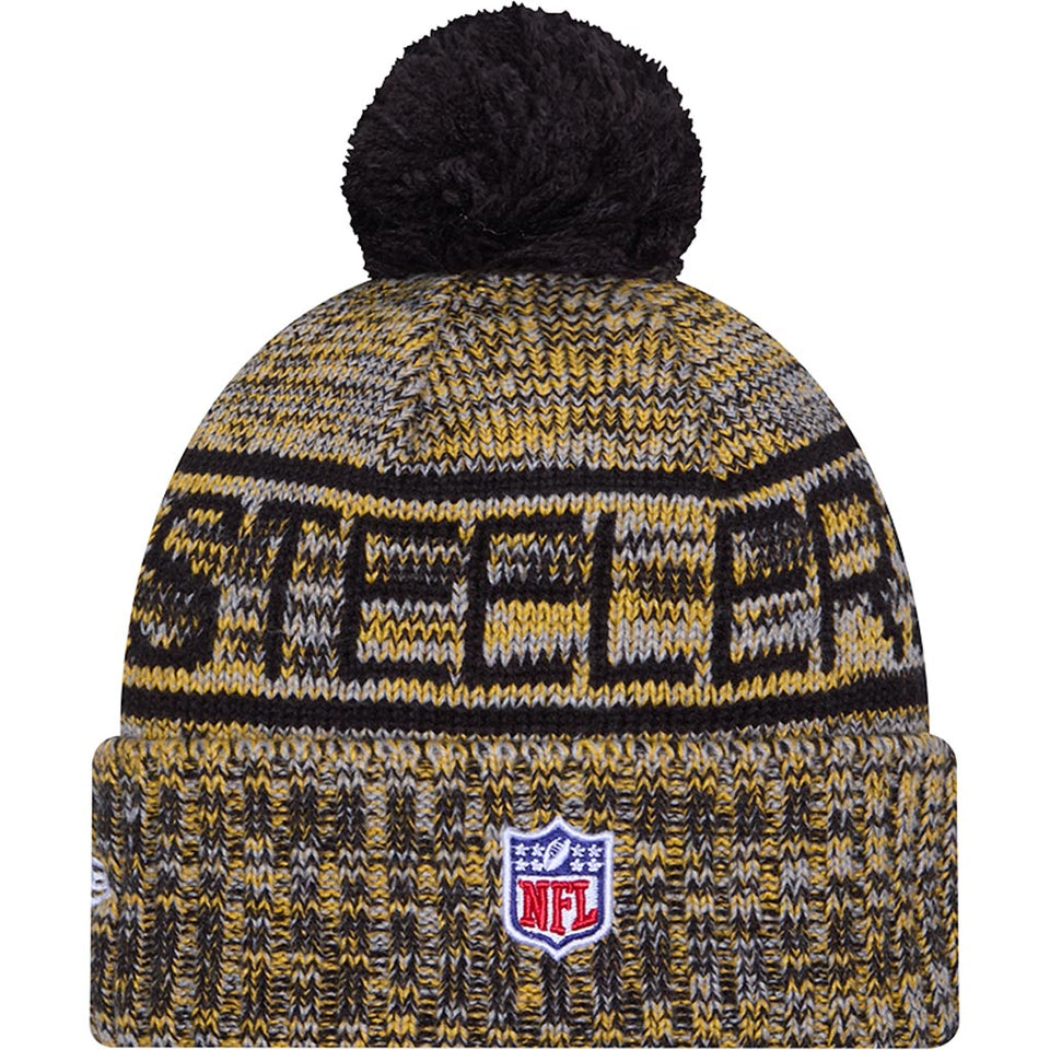 NFL Pittsburgh Steelers New Era 2025 Sideline Sport Knit Hat - Black