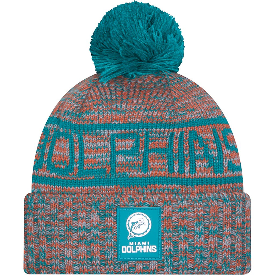 NFL Miami Dolphins New Era 2025 Sideline Sport Knit Hat - Teal