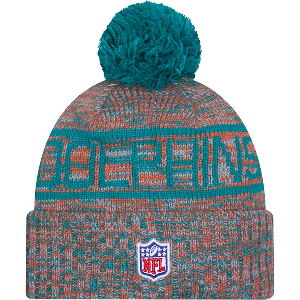 NFL Miami Dolphins New Era 2025 Sideline Sport Knit Hat - Teal
