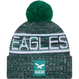 NFL Philadelphia Eagles New Era Throwback 2025 Sideline Sport Knit Hat - Green
