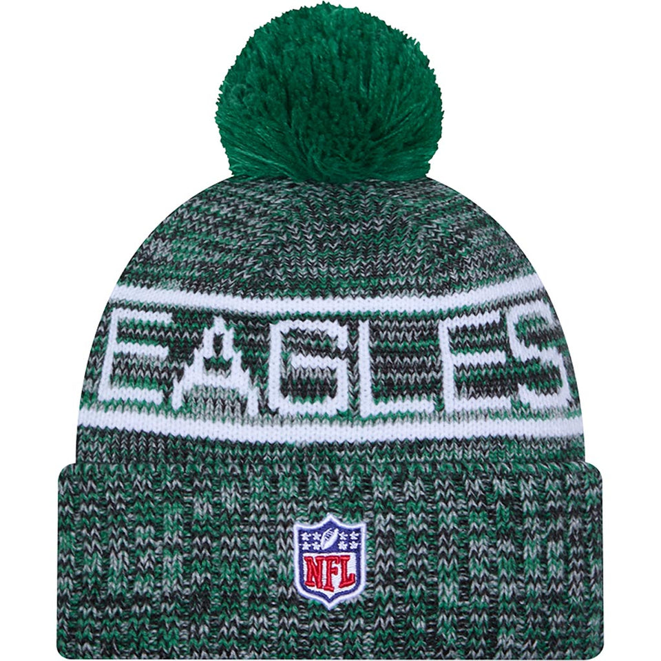 NFL Philadelphia Eagles New Era Throwback 2025 Sideline Sport Knit Hat - Green