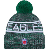 NFL Philadelphia Eagles New Era Throwback 2025 Sideline Sport Knit Hat - Green