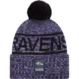 NFL Baltimore Ravens New Era 2025 Sideline Sport Knit Hat - Black