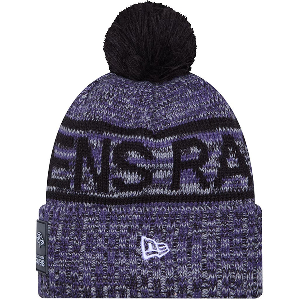NFL Baltimore Ravens New Era 2025 Sideline Sport Knit Hat - Black