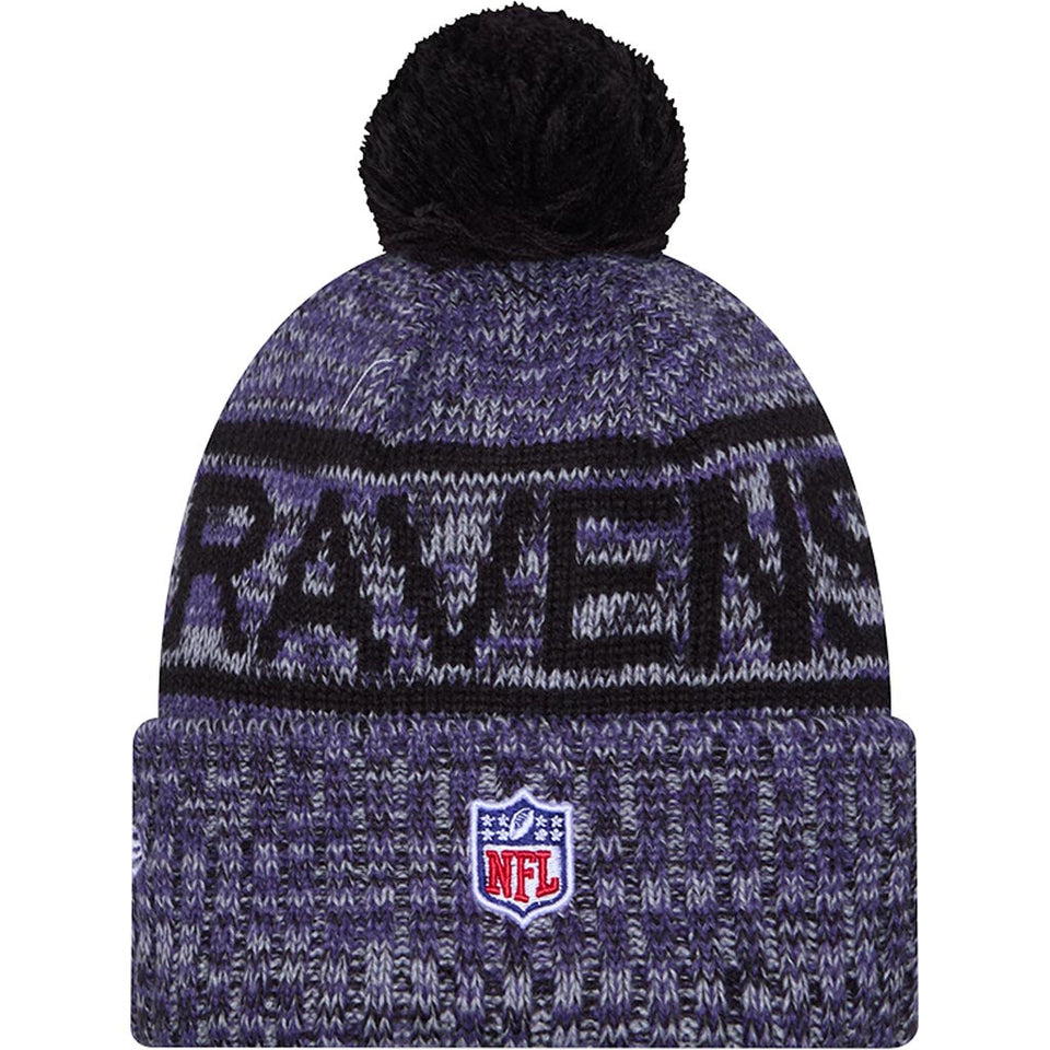 NFL Baltimore Ravens New Era 2025 Sideline Sport Knit Hat - Black