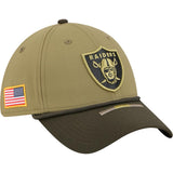 NFL Las Vegas Raiders New Era 2025 Salute to Service 39THIRTY Flex Fit Hat - Green