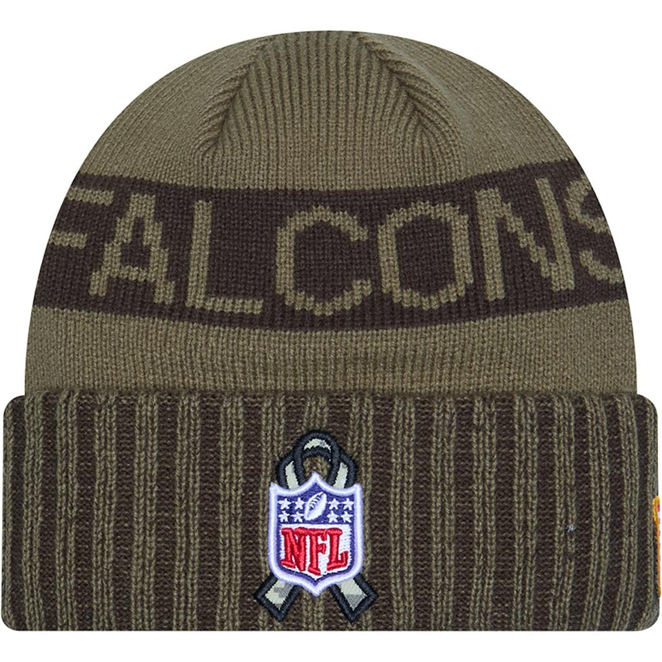 NFL Atlanta Falcons New Era 2025 Salute to Service Knit Hat - Green