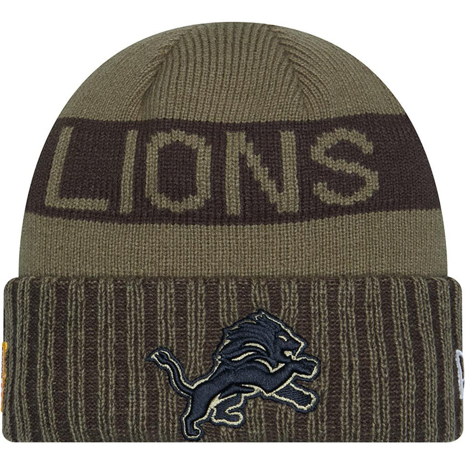 NFL Detroit Lions New Era 2025 Salute to Service Knit Hat - Green