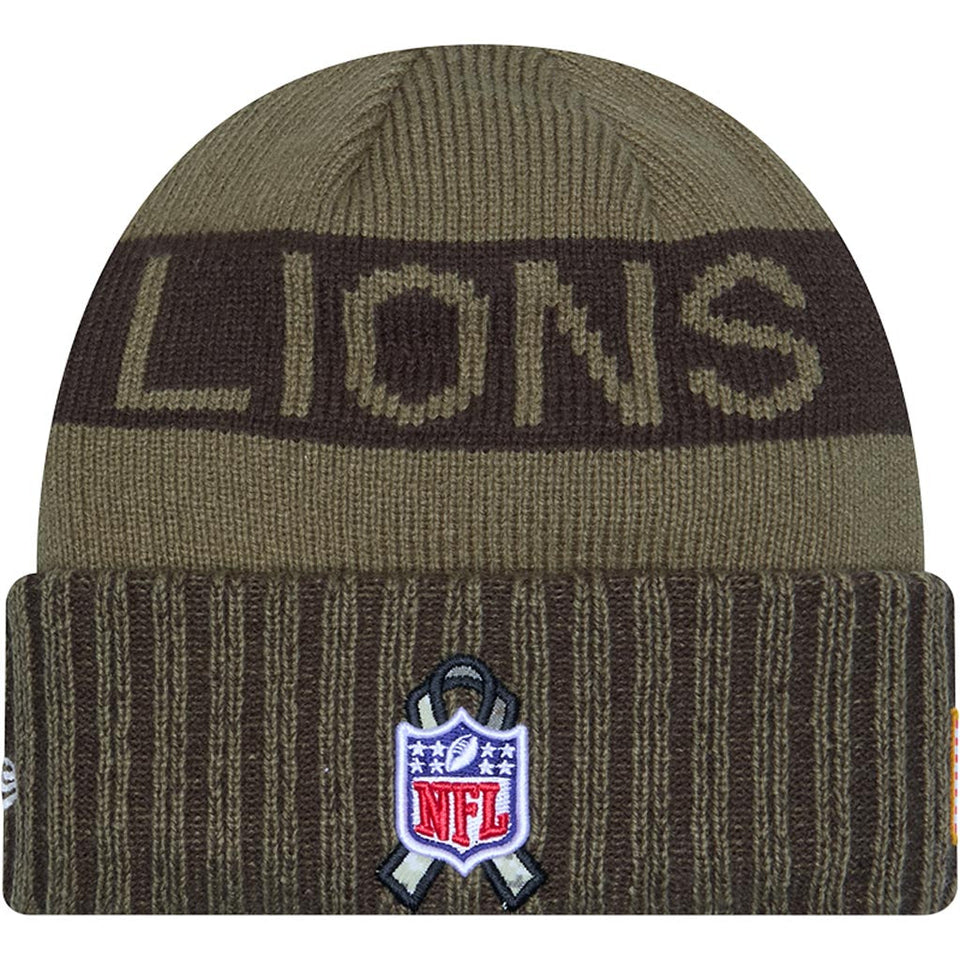 NFL Detroit Lions New Era 2025 Salute to Service Knit Hat - Green