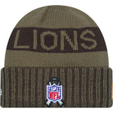 NFL Detroit Lions New Era 2025 Salute to Service Knit Hat - Green