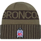 NFL Denver Broncos New Era 2025 Salute to Service Knit Hat - Green
