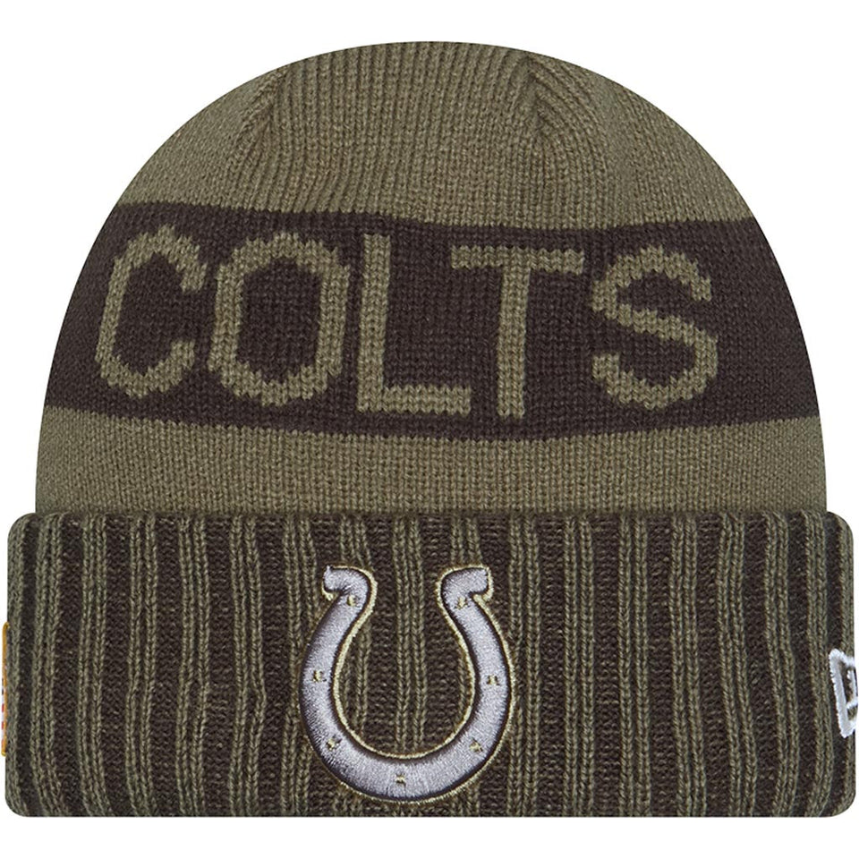 NFL Indianapolis Colts New Era 2025 Salute to Service Knit Hat - Green