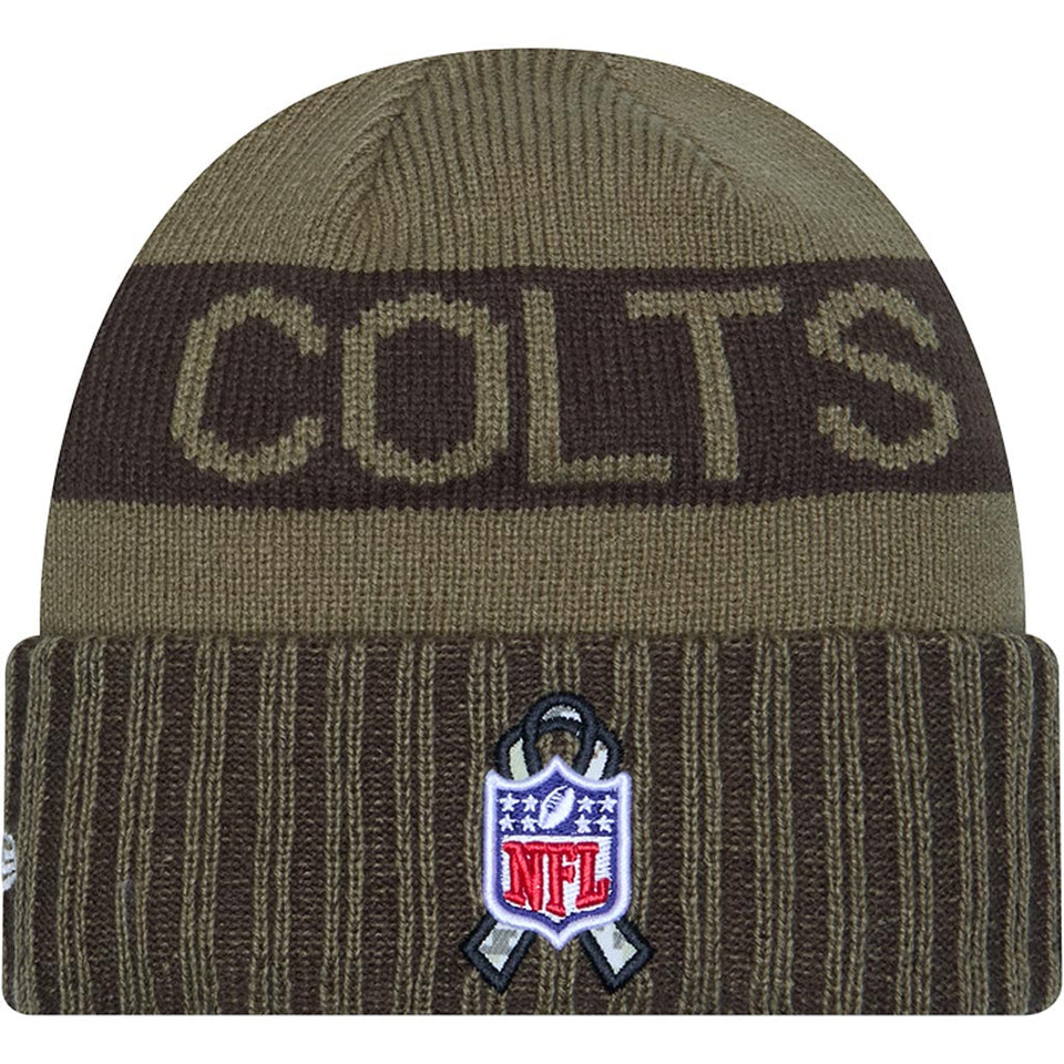 NFL Indianapolis Colts New Era 2025 Salute to Service Knit Hat - Green