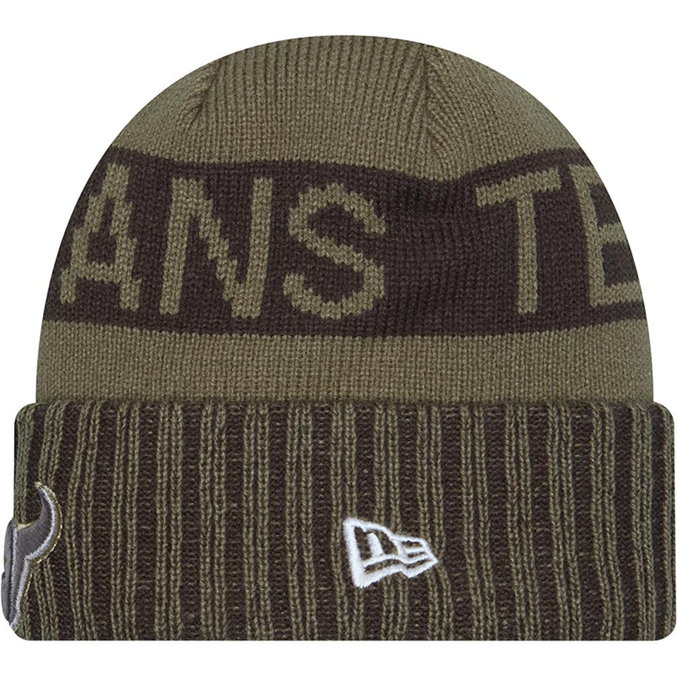 NFL Houston Texans New Era 2025 Salute to Service Knit Hat - Green