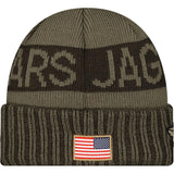 NFL Jacksonville Jaguars New Era 2025 Salute to Service Knit Hat - Green