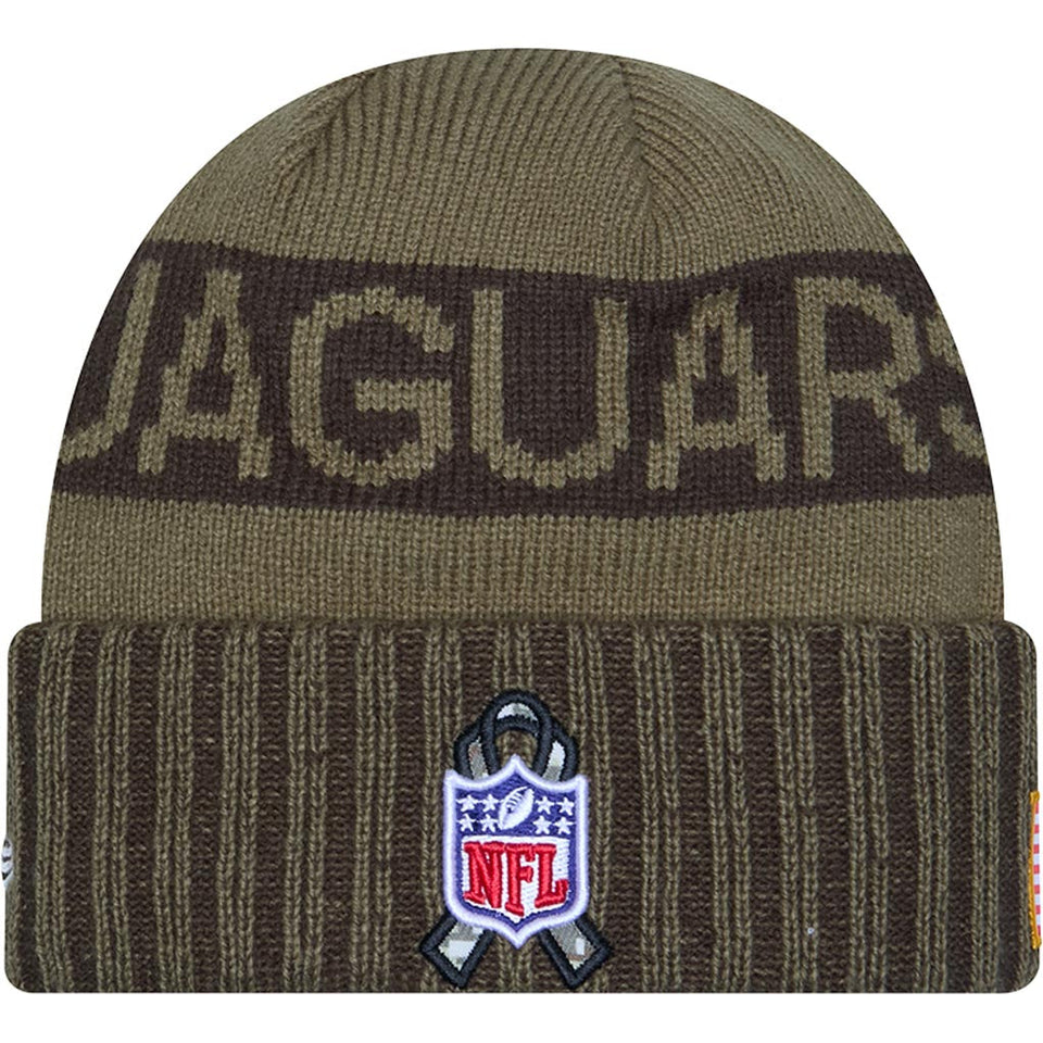 NFL Jacksonville Jaguars New Era 2025 Salute to Service Knit Hat - Green