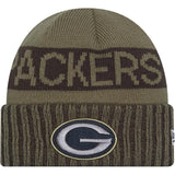 NFL Green Bay Packers New Era 2025 Salute to Service Knit Hat - Green