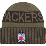 NFL Green Bay Packers New Era 2025 Salute to Service Knit Hat - Green