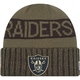 NFL Las Vegas Raiders New Era 2025 Salute to Service Knit Hat - Green