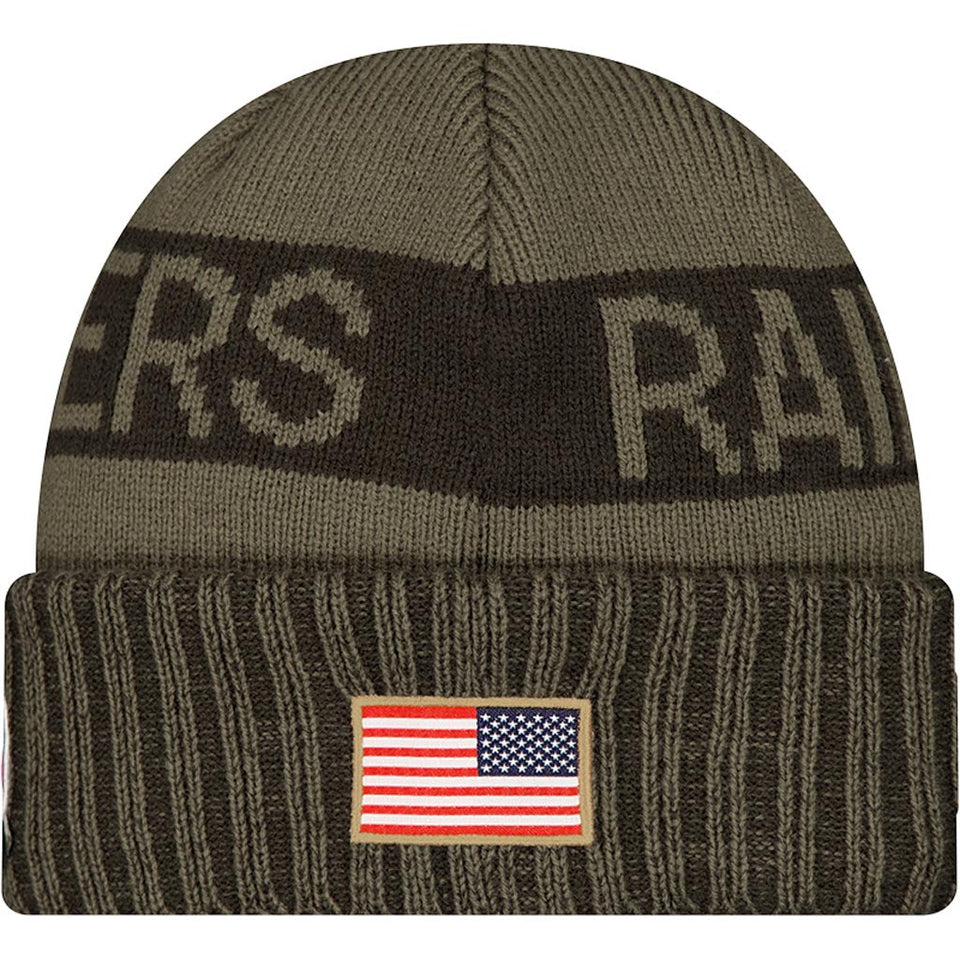 NFL Las Vegas Raiders New Era 2025 Salute to Service Knit Hat - Green
