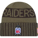NFL Las Vegas Raiders New Era 2025 Salute to Service Knit Hat - Green