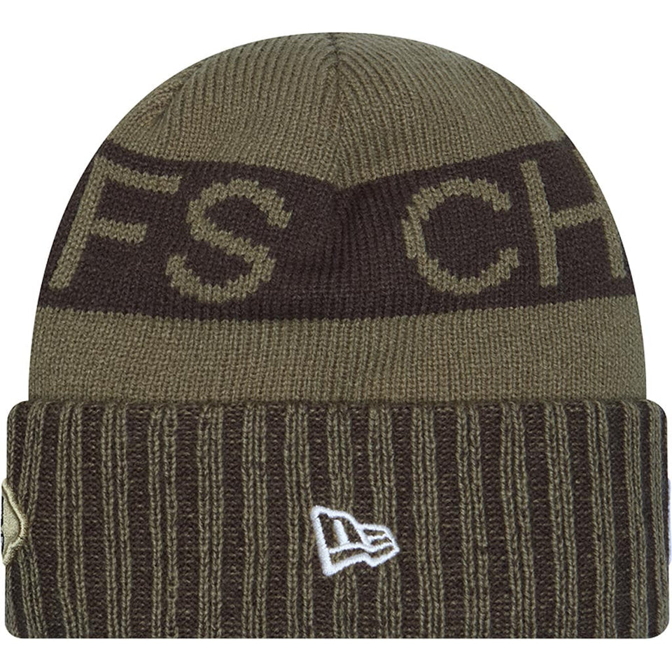 NFL Kansas City Chiefs New Era 2025 Salute to Service Knit Hat - Green