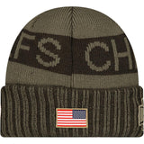 NFL Kansas City Chiefs New Era 2025 Salute to Service Knit Hat - Green