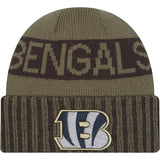 NFL Cincinnati Bengals New Era 2025 Salute to Service Knit Hat - Green